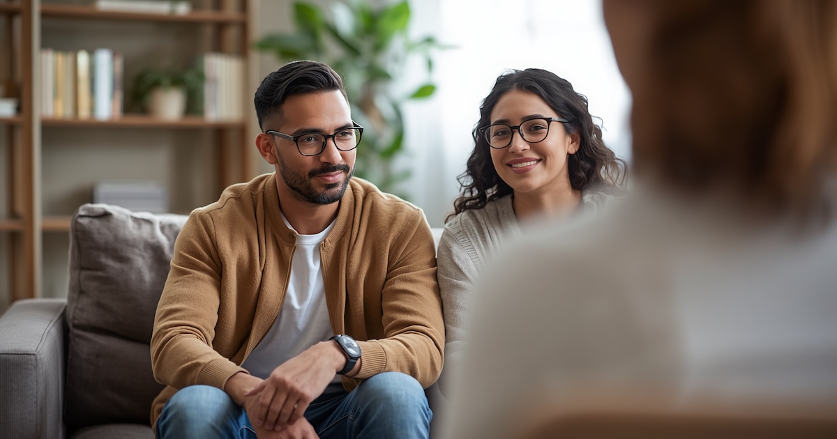 Marriage counseling therapy session in NJ — couple working with Maplewood Counseling therapist